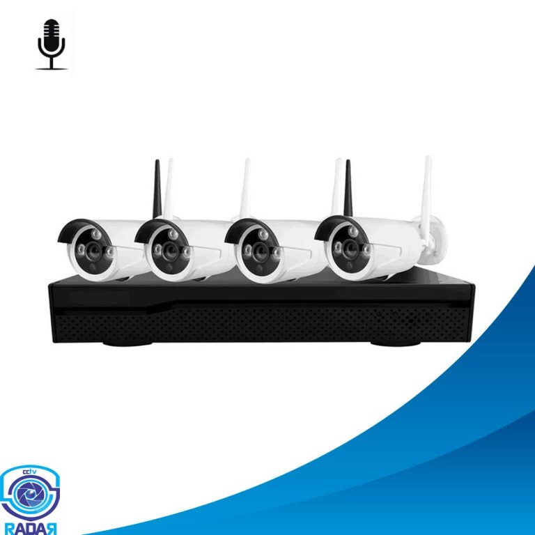 پکیج دوربین مداربسته بیسیم 4 کانال 3 مگاپیکسل مانیتور دار 10 اینچ میکروفن دار