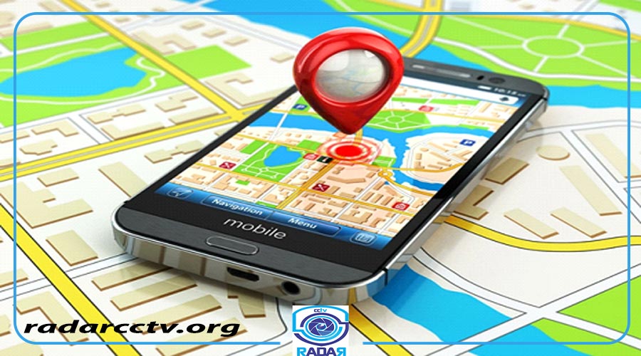 نمایی از صفحه تلفن که نمادی از ردیاب را روی خود دارد