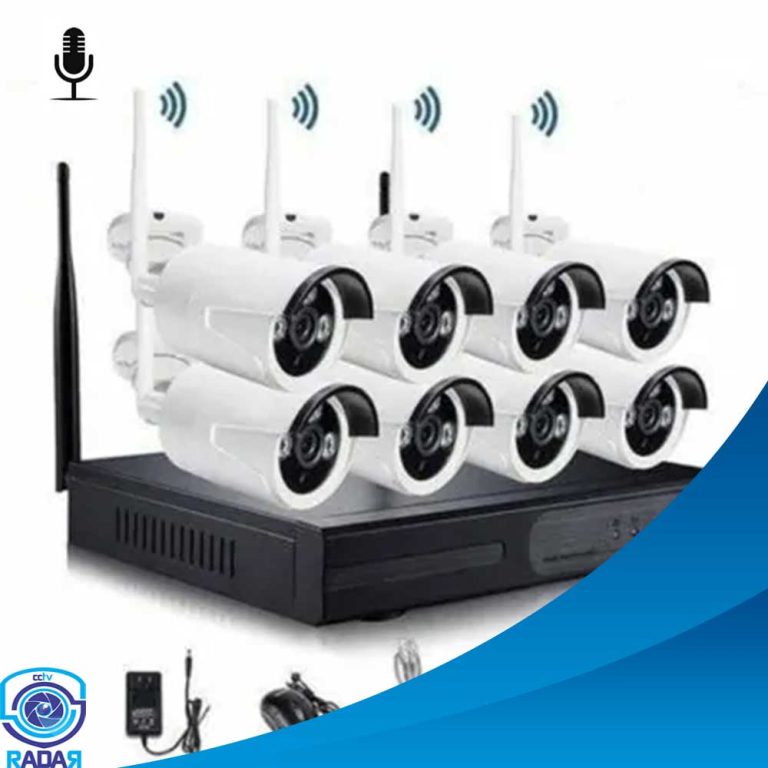 پکیج دوربین مداربسته بیسیم ۸ کانال ۳ مگاپیکسل میکروفن دار